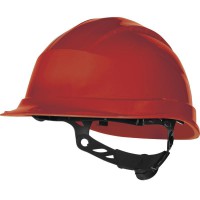 Quartz Up 3 Rotor Adjustment Safety Helmet Hard Hat - Red